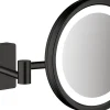 Hansgrohe Miroir de salle de bains lumineux LED grossissant, noir mat,