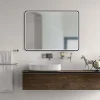 MPGlass Miroir de salle de bains lumineux LED noir 60 x 80 cm, Lyon Chic* Miroir Lumineux