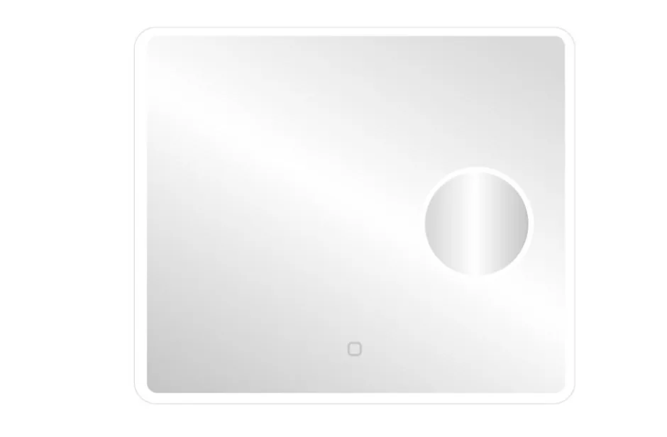 MPGlass Miroir de salle de bains lumineux LED rectangulaire l. 80 x H. 70 cm Bergen