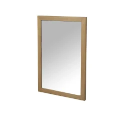 GoodHome Miroir de salle de bains placage chêne l.50 x L.70 x ép.1,6 cm, Perma* Miroir Simple