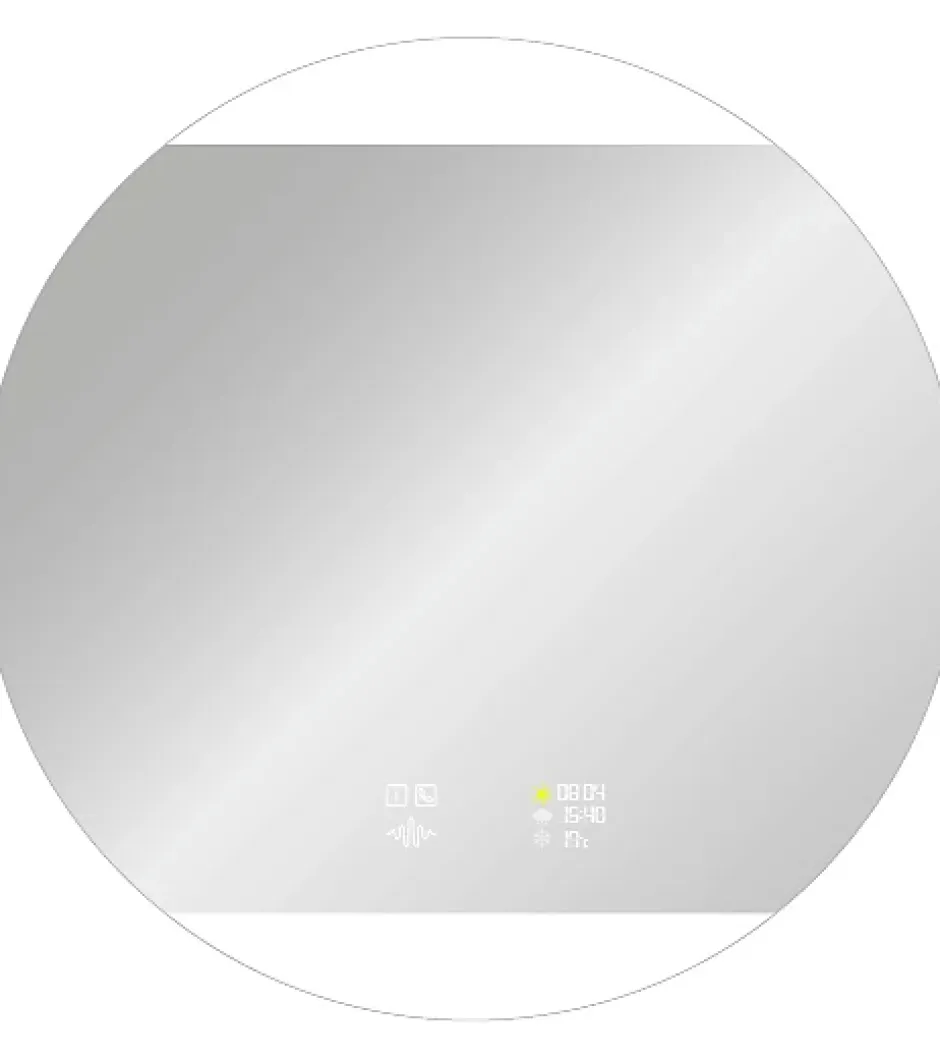 MPGlass Miroir de salle de bains lumineux LED connecté rond BroadWay diamètre 100 cm, bluetooth,