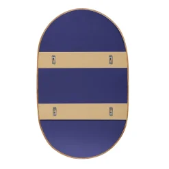 Homesight Miroir de salle de bains ovale l.40 x H.70 cm, placage chêne, Thiam* Miroir Simple