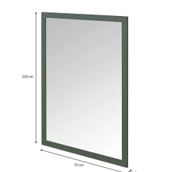 GoodHome Miroir de salle de bains vert mat l.70 x L.100 x ép.1,6 cm, Perma