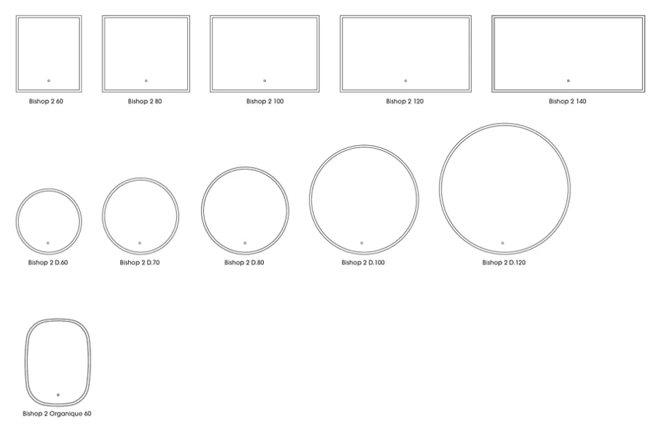 MPGlass Miroir de salle de bains lumineux LED rond Ø 120 cm Bishop 2* Miroir Lumineux