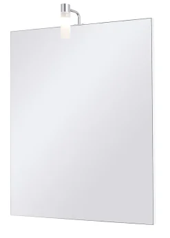 Miroir de salle de bains lumineux chrome IP44 l.60 x H.70 x P.10 cm, Opah* Miroir Lumineux
