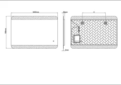 MPGlass Miroir de salle de bains lumineux LED, argenté l.100 x H.70 cm, Vague