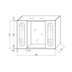 Kiamami Valentina Miroir De Salle De Bains Inglesina Avec Deux Éléments Muraux Latéraux Et Spots Led Intégrés