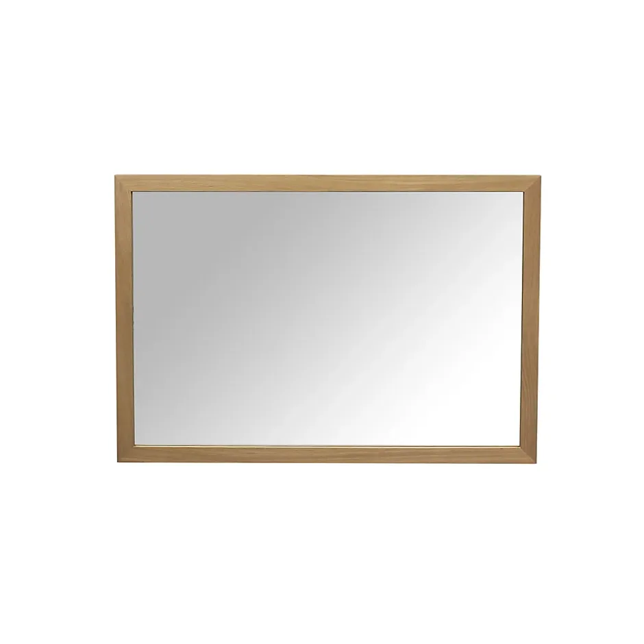 GoodHome Miroir de salle de bains placage chêne l.70 x L.100 x ép.1,6 cm, Perma