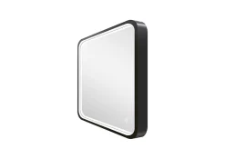 MPGlass Miroir de salle de bains lumineux LED noir 60 x 60 cm, Lyon Chic* Miroir Lumineux