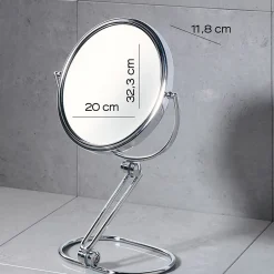 Kiamami Valentina Miroir De Table Double Face Grossissant 5X En Métal Chromé* Miroir Grossissant