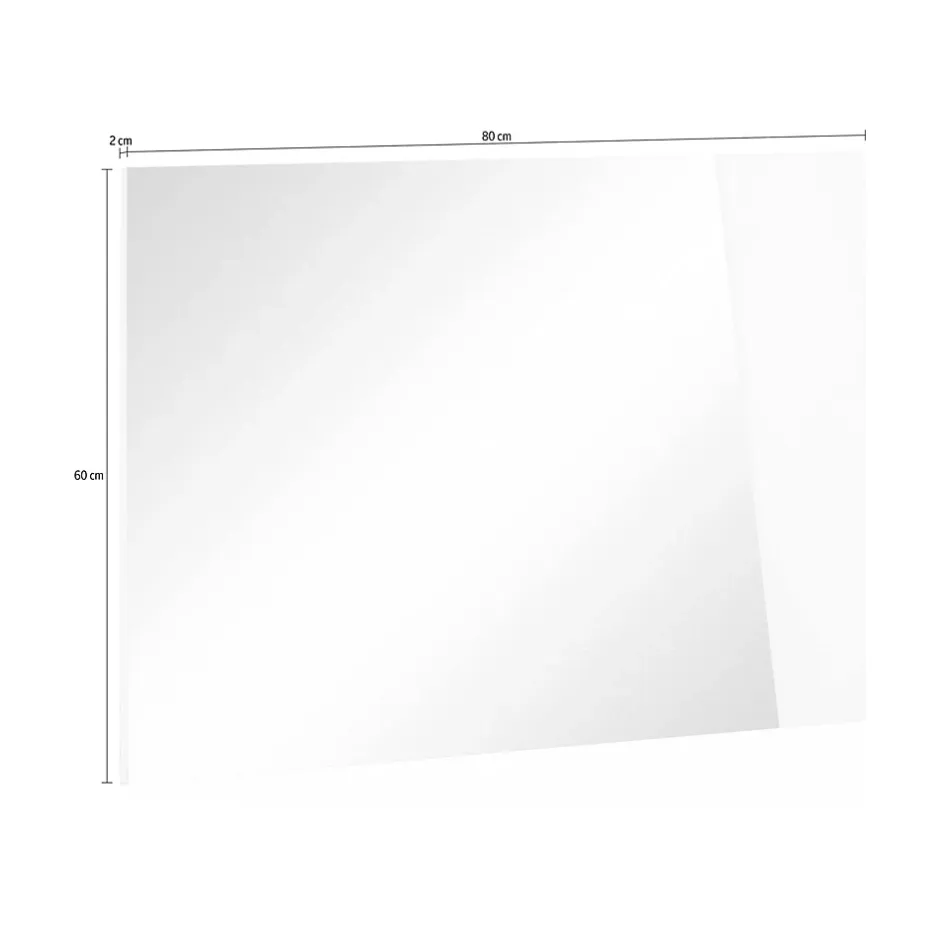 Dmora Miroir Deanna, Miroir de salle de bain, 100% Made in Italy, 80x2h60 cm, Ardoise* Miroir Simple