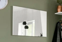 Dmora Miroir Deanna, Miroir de salle de bain, 100% Made in Italy, 80x2h60 cm, Blanc brillant* Miroir Simple