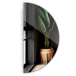 Tulup Miroir demi-rond mural 25 x 50 cm minimaliste 1 pièce