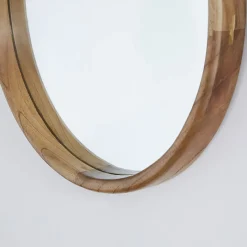 Berah Getah Miroir en mindi massif rond 50 cm* Miroir Simple