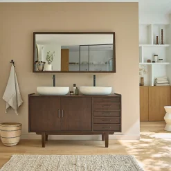 Berah Getah Miroir en mindi massif 135x67 cm