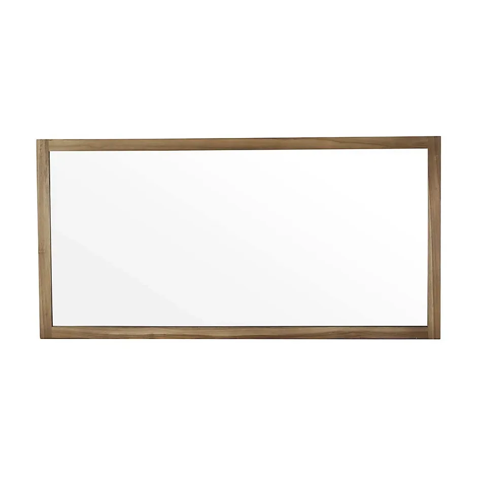 Berah Getah Miroir en teck massif rectangulaire 160 cm