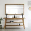 Berah Getah Miroir en teck massif rectangulaire 145x80 cm* Miroir Simple