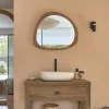 Berah Getah Miroir en teck massif recyclé 70x60 cm* Miroir Simple