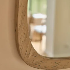 Berah Getah Miroir en teck massif recyclé 70x60 cm* Miroir Simple