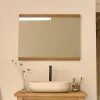 Berah Getah Miroir en teck recyclé massif 80 cm* Miroir Simple