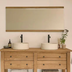 Berah Getah Miroir en teck recyclé rectangulaire 140 cm* Miroir Simple