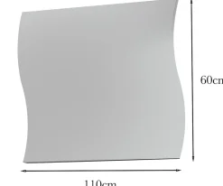 Dmora Miroir Ettore, Miroir de salle de bain, 100% Made in Italy, 110x2h60 cm