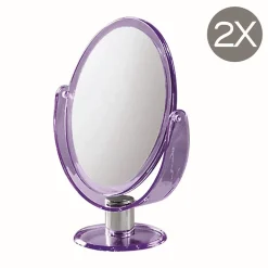 Kiamami Valentina Miroir Grossissant Double Face Lilas 2X* Miroir Grossissant