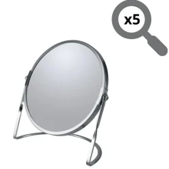 Spirella Miroir grossissant sur pied Acier AKIRA Brossé* Miroir Grossissant