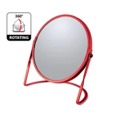 Spirella Miroir grossissant sur pied Acier AKIRA Rouge mat* Miroir Grossissant