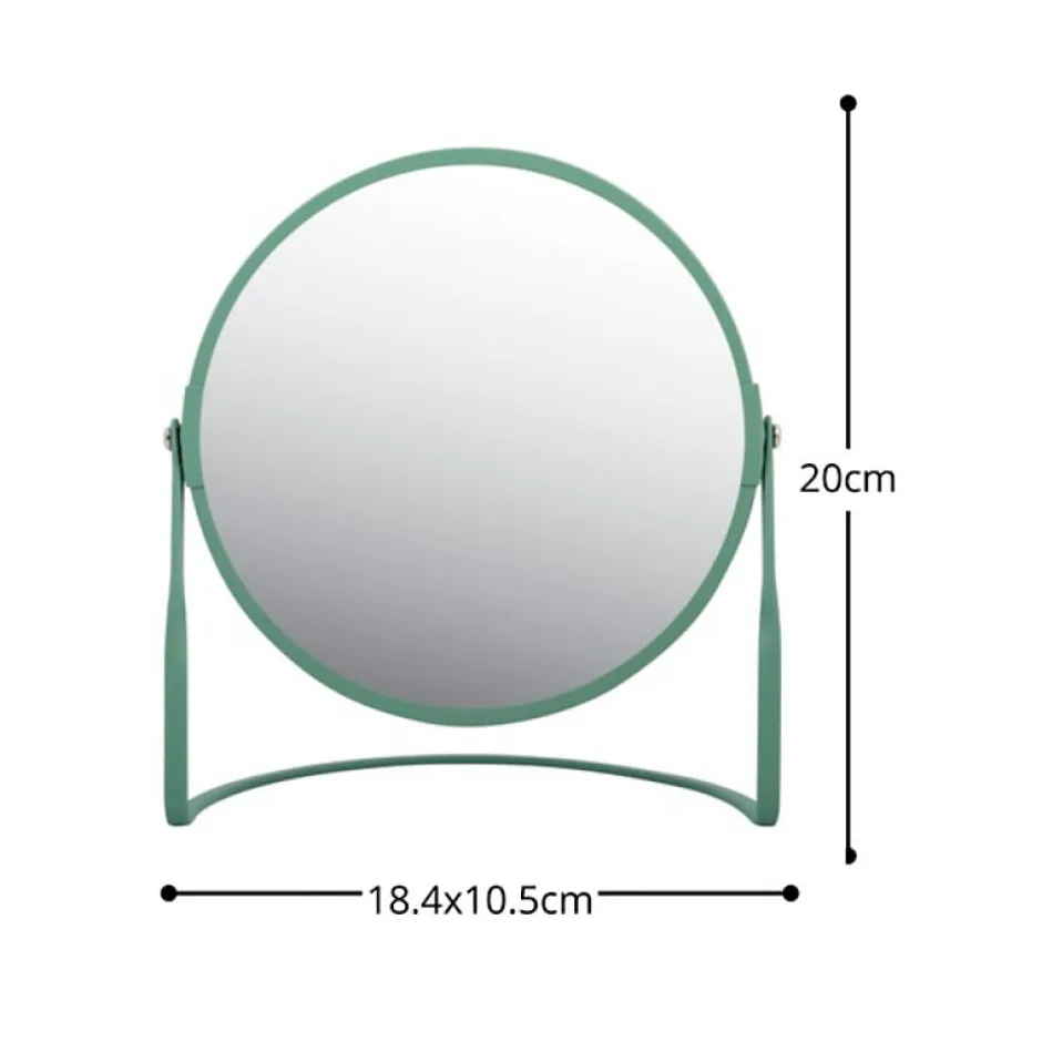 Spirella Miroir grossissant sur pied Acier AKIRA Vert mat
