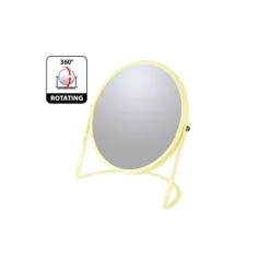 Spirella Miroir grossissant sur pied Acier AKIRA Jaune mat