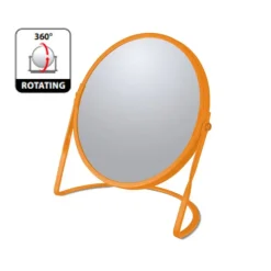 Spirella Miroir grossissant sur pied Acier AKIRA Orange mat