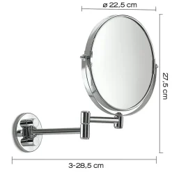Kiamami Valentina Miroir Grossissant 3X Avec Bras Extensible Chromé* Miroir Grossissant