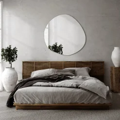 Tulup Miroir irrégulier sans cadre 48 x 48 moderne 1 pièce