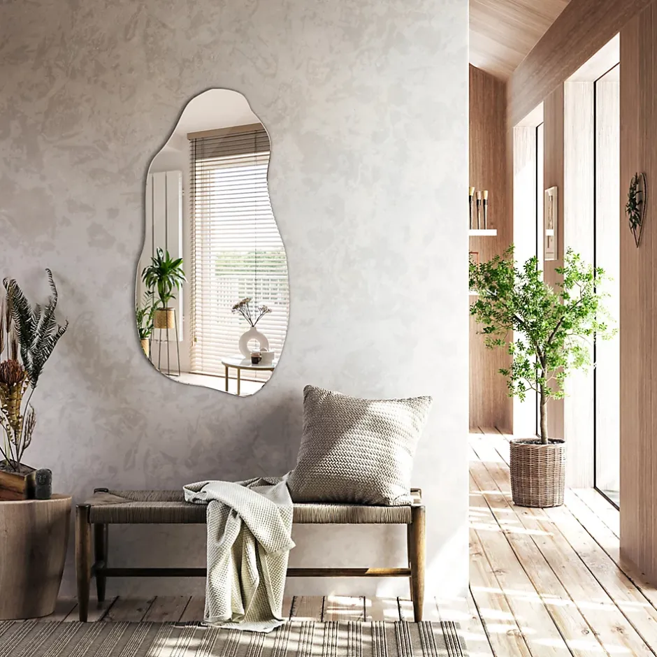 Tulup Miroir irrégulier 45 x 90 boho 1 pièce