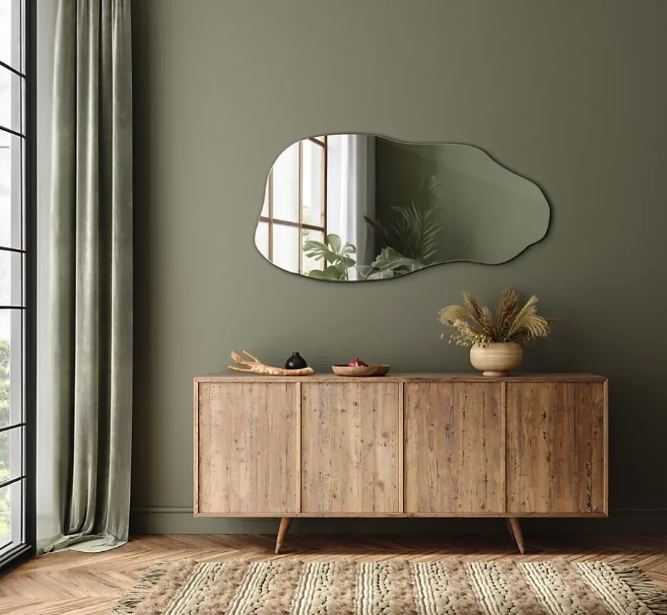 Tulup Miroir irrégulier 45 x 90 boho 1 pièce