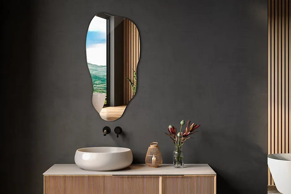 Tulup Miroir irrégulier 45 x 90 boho 1 pièce