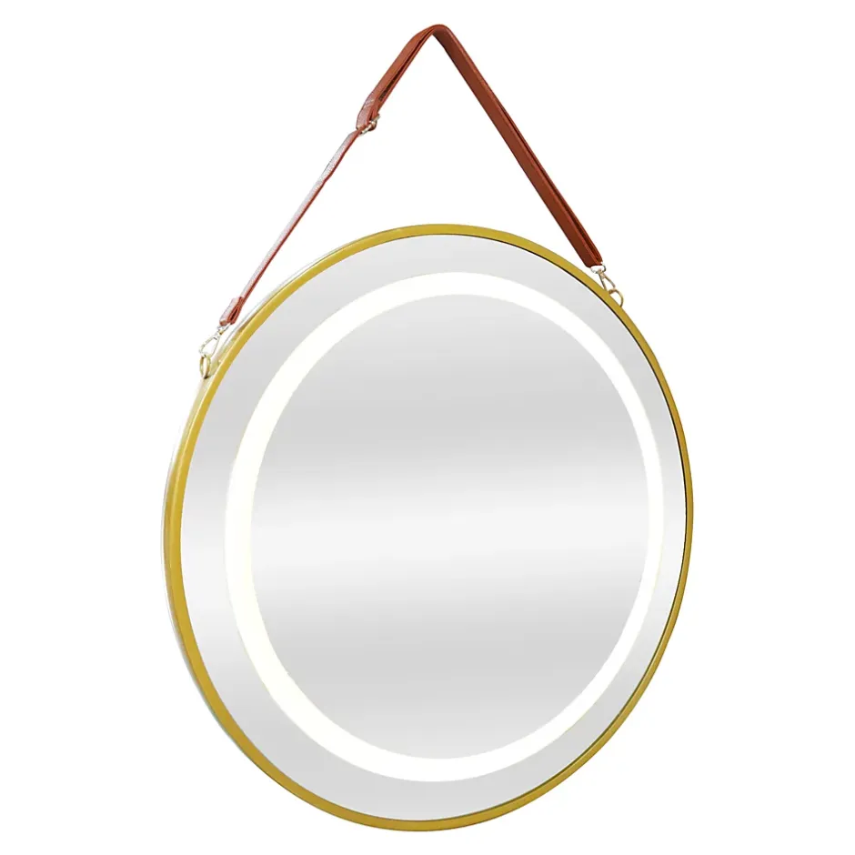 Pro.Tec Miroir LED avec corde Picerno 60 x 60 x 4 cm or* Miroir Lumineux
