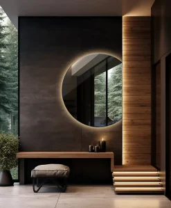 Tulup Miroir LED biseauté 63x70 cm lumière chaude 1 pc* Miroir Lumineux