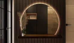 Tulup Miroir LED biseauté 63x70 cm lumière chaude 1 pc* Miroir Lumineux
