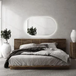 Tulup Miroir LED ovale 40x70 cm lumiere chaude salle de bain