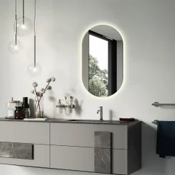 Tulup Miroir LED ovale 40x70 cm lumiere chaude salle de bain