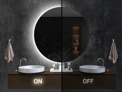 Tulup Miroir LED ovale 40x70 cm lumiere chaude salle de bain