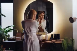 Tulup Miroir LED 84x100 cm contemporain lumière neutre 1 pc