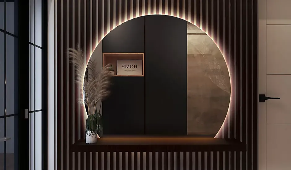 Tulup Miroir LED 84x100 cm contemporain lumière neutre 1 pc