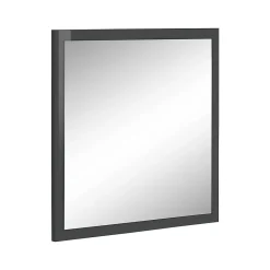 Dmora Miroir Lelia, Miroir de salle de bain, 100% Made in Italy, 60x2h60 cm, Anthracite Brillant* Miroir Simple