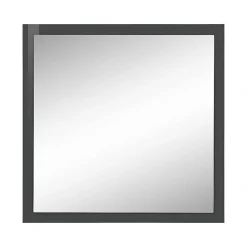 Dmora Miroir Lelia, Miroir de salle de bain, 100% Made in Italy, 60x2h60 cm, Anthracite Brillant* Miroir Simple