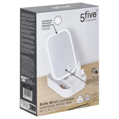 5Five Miroir lumineux L19,8cm - Blanc-* Miroir Simple