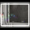 Homcom Miroir lumineux LED salle de bain 100x80cm bluetooth interrupteur tactile lumière réglable 3 couleurs fonction antibuée mémoire
