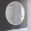 Créazur France Miroir lumineux rond RONDINARA Diamètre 80cm - antibuée, horloge et loupe* Miroir Lumineux